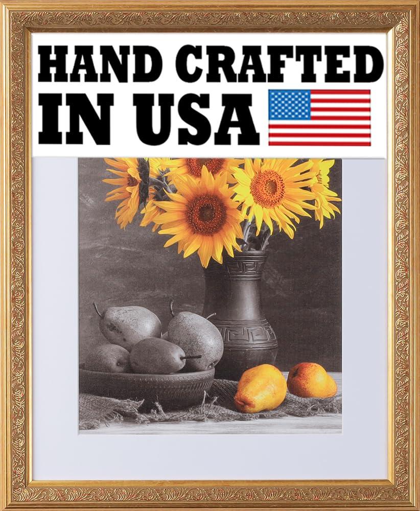 WHOLESALE ARTS AND FRAMES WHOLESALE ARTS AND FRAMES 1-1/2\" Polystyrene Versailles Ornate 17x17 Picture Frame Gold 3232,Made In USA Poster Frame, Ornate Frame for Oil Painting,Canvas Frame,Hand Crafted Quality Frame