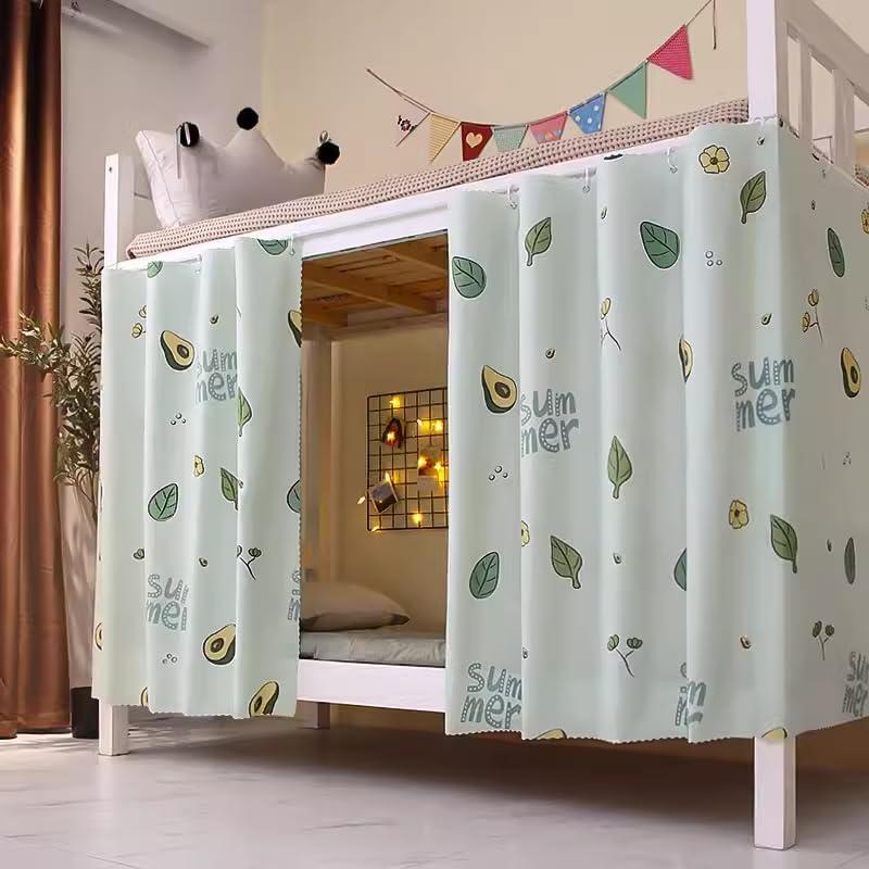 SIQITECHNO SIQITECHNO 2 Pieces Upper/Bottom Bunk Bed Curtains Dorm Home Blackout Privacy Bed Cloth Curtain Shading Breathable Dustproof Bed Canopy with Rope and Buckles for Kids Teen Loft Bed Single Sleeper