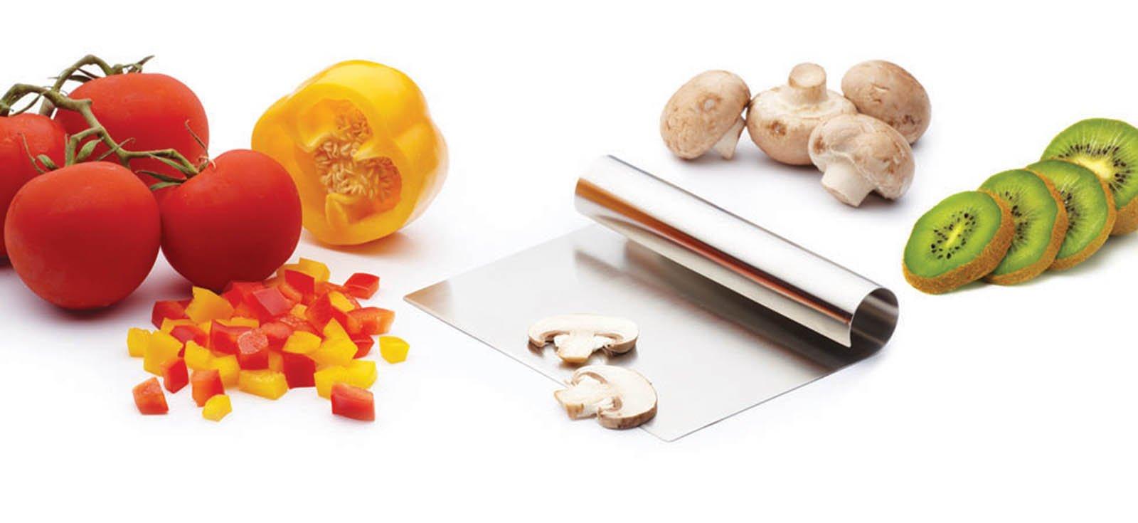 Kitchen Craft KitchenCraft Stainless Steel Vegetable Chopper/Food Scoop, 15 x 11.5 cm (6\" x 4.5\"), Silver