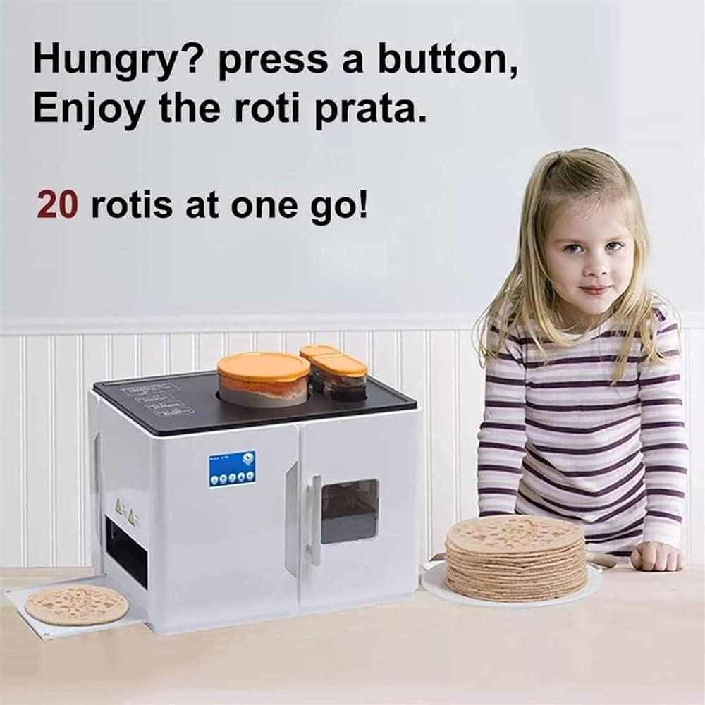 GYDUHYE GYDUHYE Fully Automatic Roti Maker, Electric Chapati Tortilla Pancake Making Machine, Intelligent Touch Screen, One Key to Make 20 Pcs/One Time for Chapati, Flour Tortilla, Dosa, Tawa