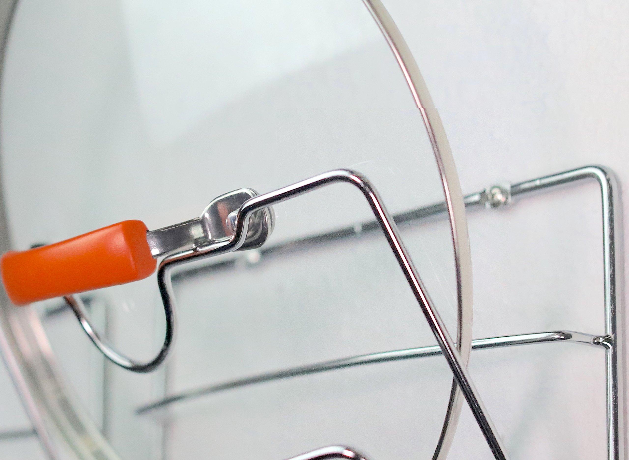 Simple Houseware Simple Houseware Cabinet Door/Wall Mount Pot Lid Organizer Rack, 2 Pack (9.5\" W x 4.5\" D x 11.5H each), Chrome