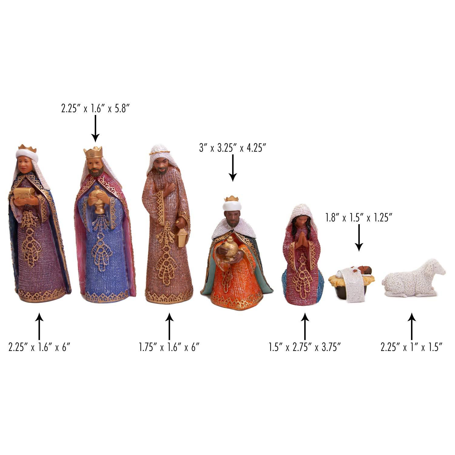 African American Expressions African American Expressions - Black Nativity Set - African American Nativity Scene for Christmas Decor | Ethnic Christmas Decorations with Black Jesus and Mary
