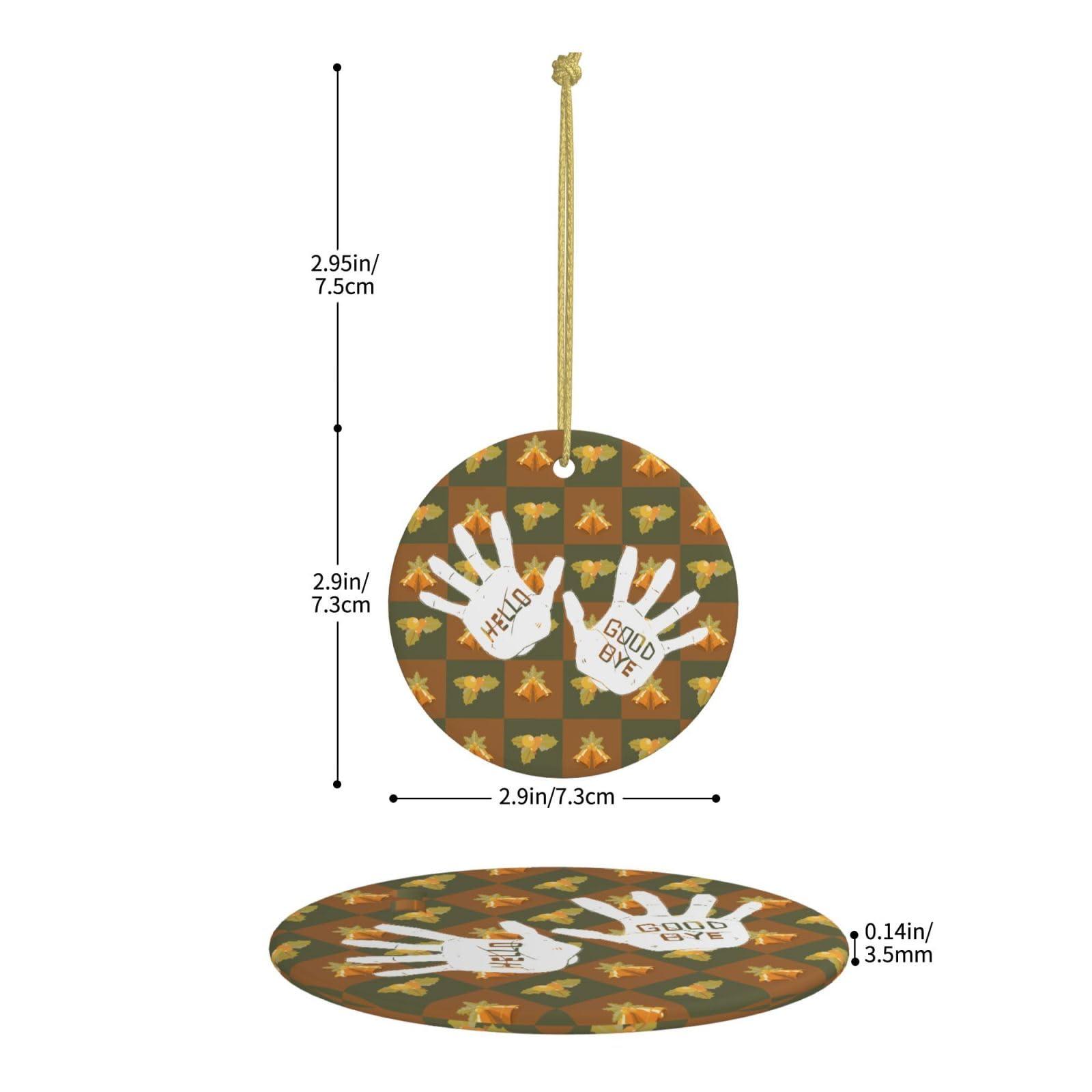 BYOBLU Umbrella-Academy - Klaus-Hands Christmas Ornaments 2024, Office Home Decorations Ceramic Ornaments, Christmas Tree Xmas Souvenirs Gifts for Family Friends Coworkers