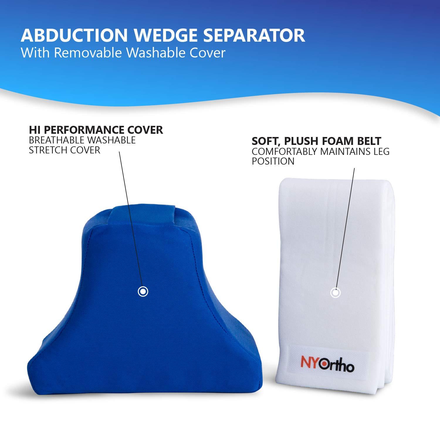 NYOrtho NYOrtho Abduction Wedge Knee Separator - Soft Hip Block Strap Separating Knees Surgery - Contoured Knee Pillow Sciatica Relief - Spine Alignment -Pain Leg - Nerve