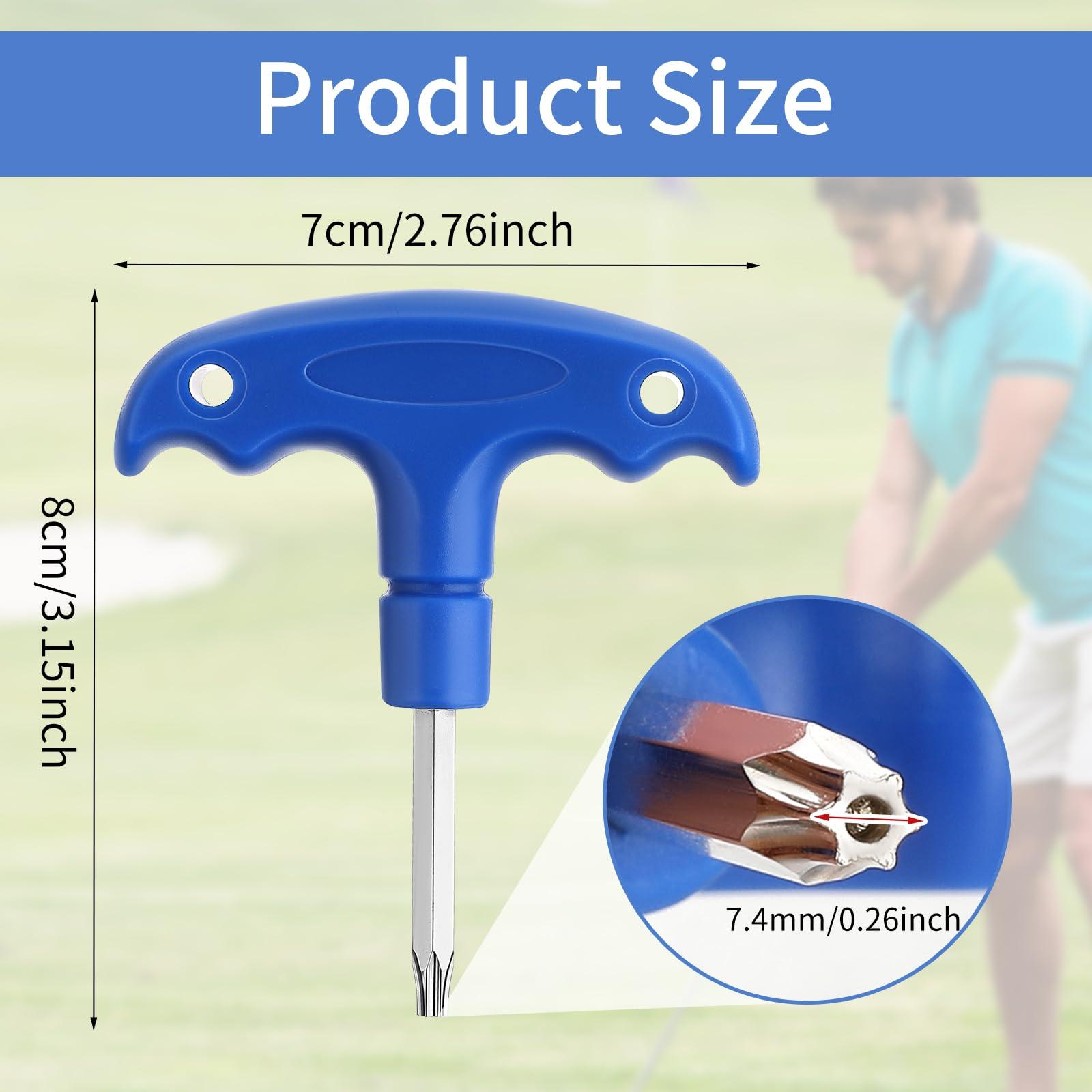 Sliverdew Golf Club Wrenches Tools Golf Torque Wrench Golf Head Adjustment Tool Stainless Steel Golf Club Driver Torque Tool with Plastic Handle, T20, Blue