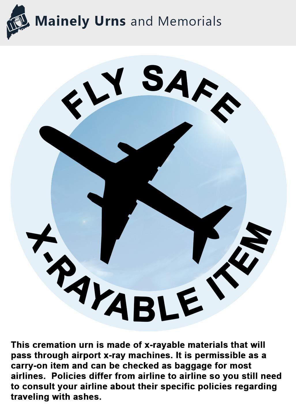 Mainely Urns Hummingbird Themed Rose Promise Cremation Urn for Ashes with Personalization - Cultured Marble Urn - 200 Cubic Inch Capacity for a Person Weighing Up to 200 Pounds