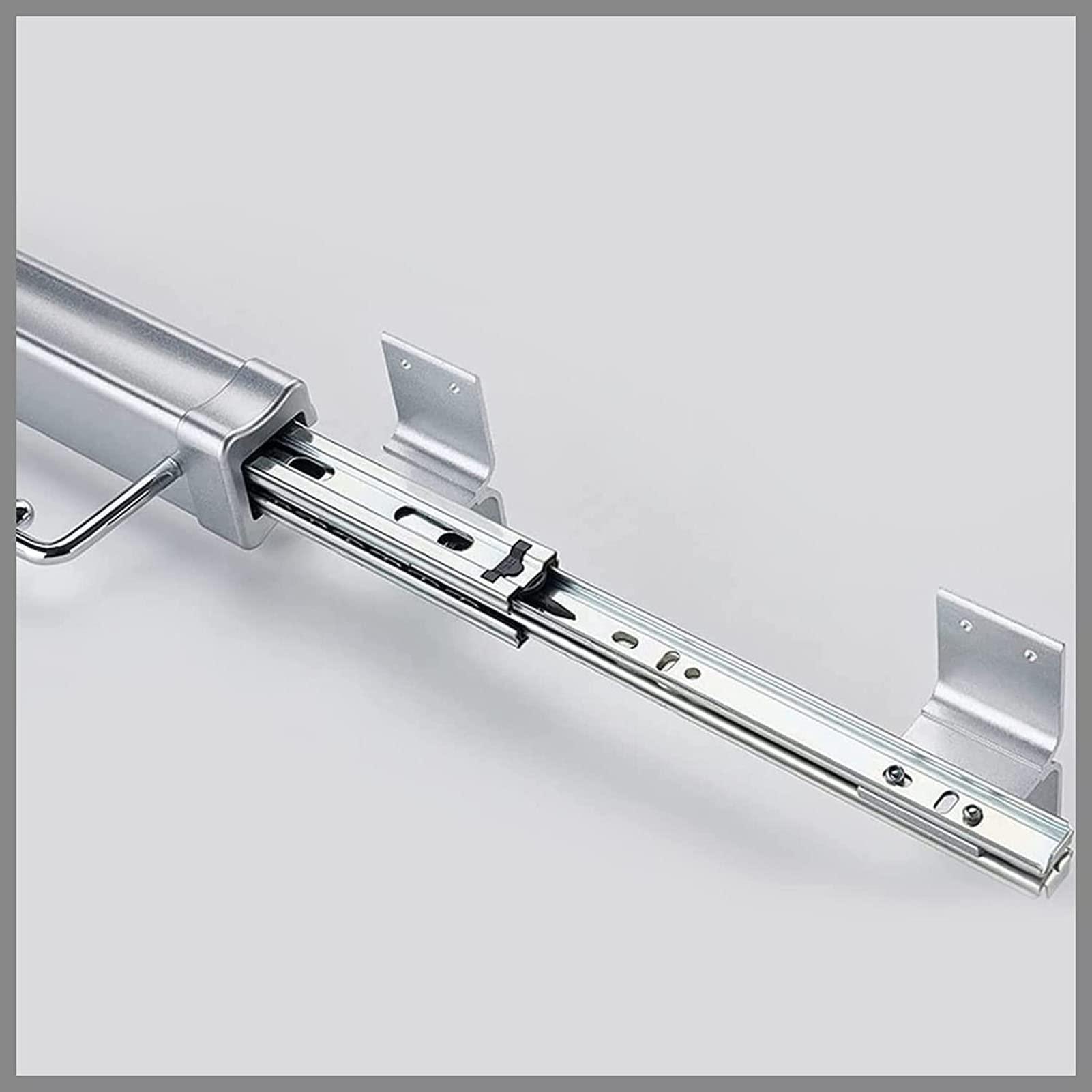 HONGKEFIT Clothes Hanger Closet Pull Out Valet Rod, Pull-Out Closet Valet Rod with Mounting Screws, Top Mount Save Wardrobe Space Cabinet Organizer5sizes (Color : 30cm)