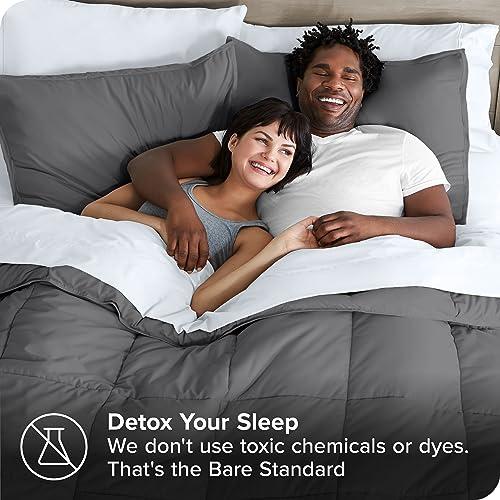 Urban Bedding Urban Bedding Bed-in-A-Bag 7 Piece Comforter & Sheet Set Egyptian Cotton - Split Head King - Down Alternative - Ultra-Soft 500 Thread Count Premium Bed Set - Split Head Flex King, White/Gray