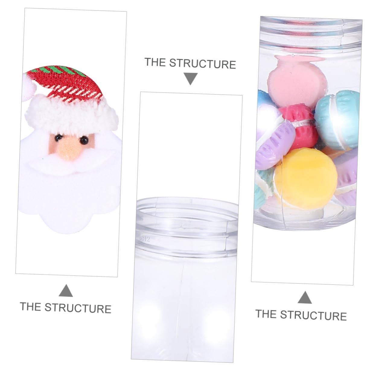 NAMOARLY NAMOARLY 4pcs Box Mini Candy Jar Christmas Lights Tins Snowman Candy Storage Christmas Storage Inflatable Christmas Tree Bag Christmas Treat Storage Canister Xmas Candy Jar Red Plastic
