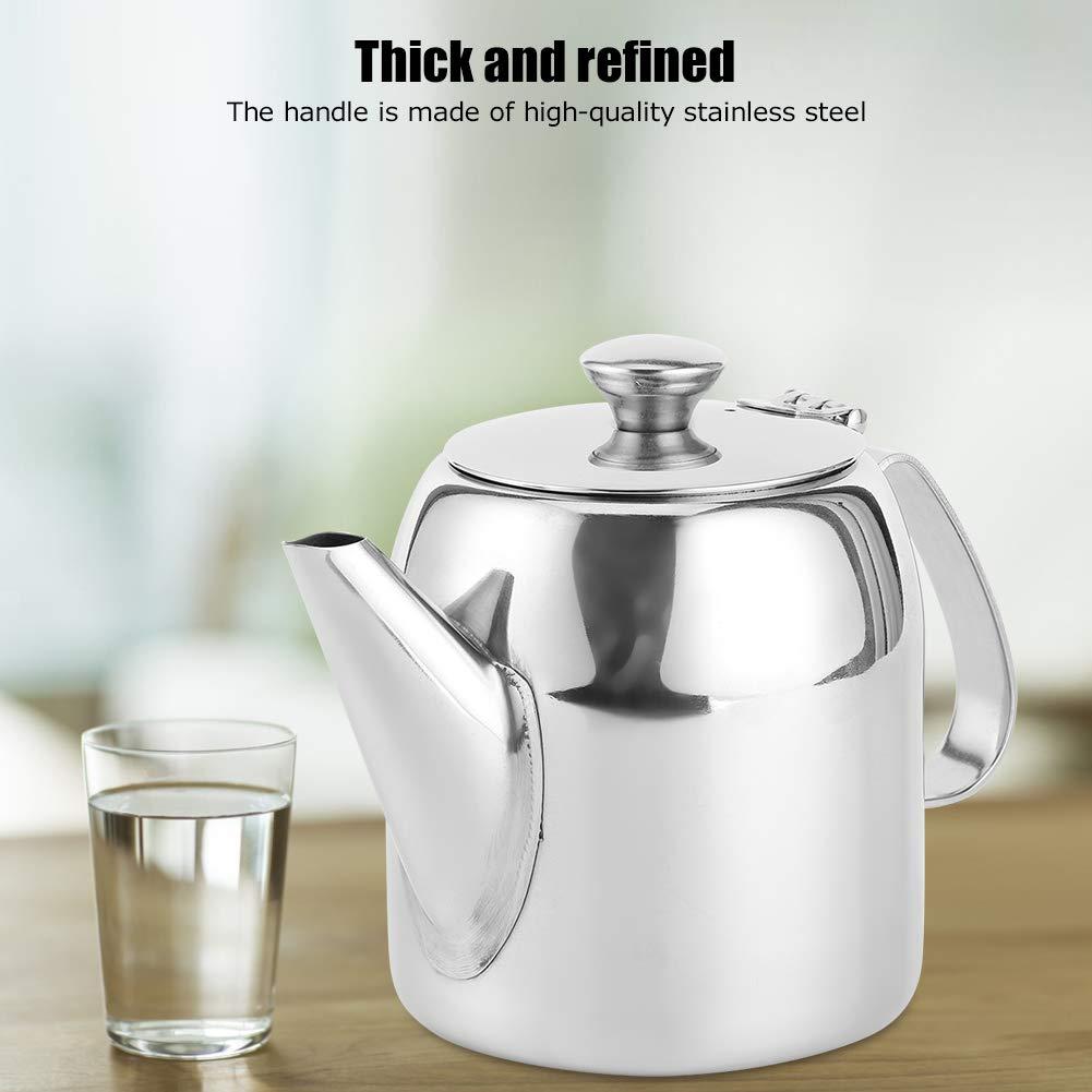 Gavigain Coffee Pot Teapot Stainl Steel Kettle Cold Water Canteen Short Spout for Hotel Restaurant(20oz)