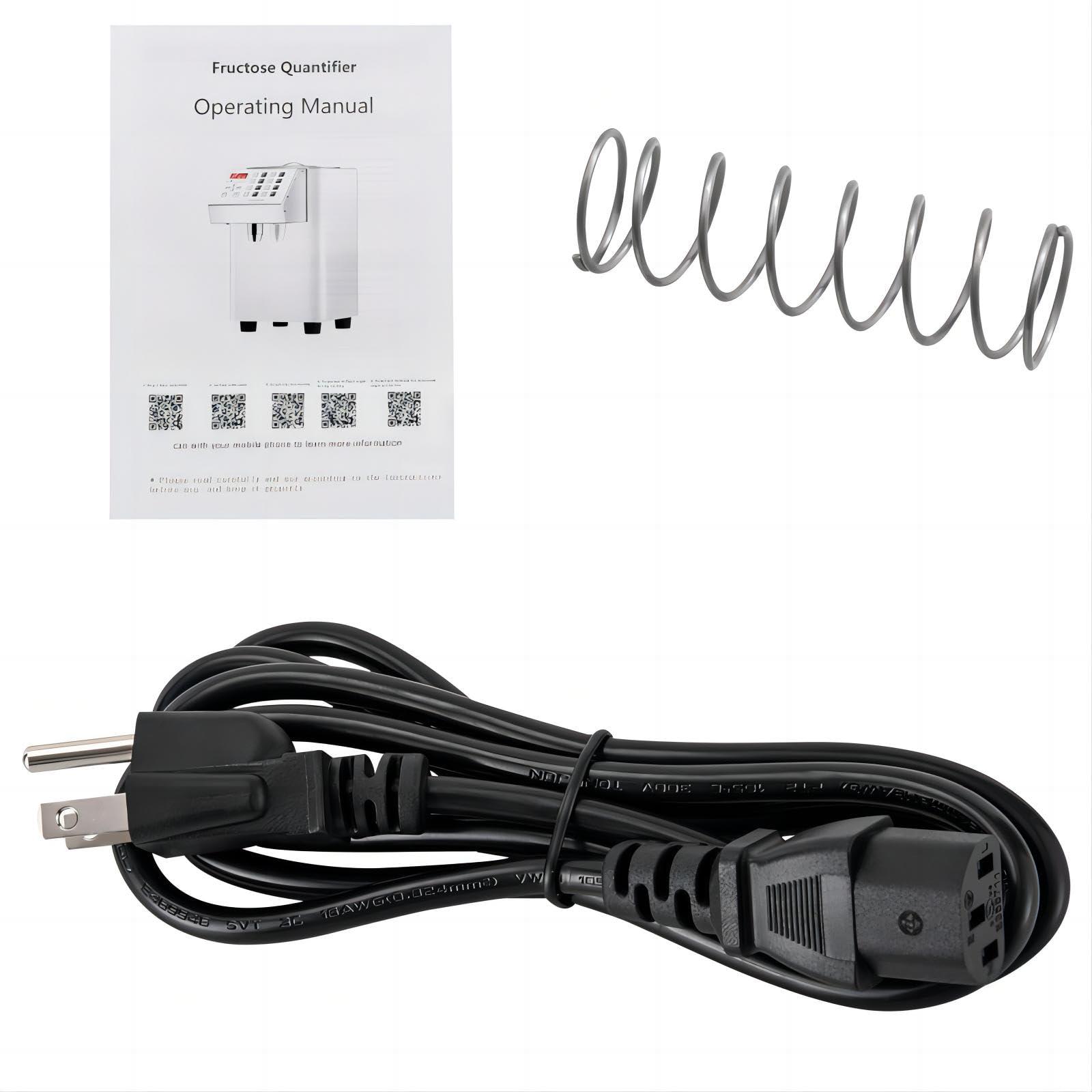 LIANDU-US 2 Gallon Automatic Fructose Dispenser Syrup Dispenser 280W Electric Commercial Sugar Syrup Dispenser Coffee Bubble Tea Milk Tea Making Equipment Fructose Quantitative Machine