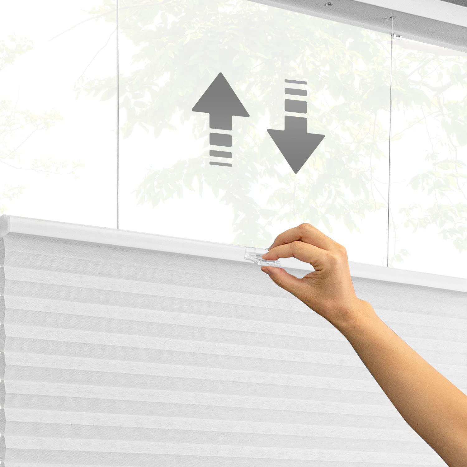 CHICOLOGY CHICOLOGY Cellular Shades, Top Down Bottom Up Shades, Custom Blinds for Windows, Window Shades for Home, Door Blinds, Window Coverings, Cellular Blinds, Snowfall (Light Filtering), 45.25" W x 48" H