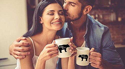AW Fashions AW Fashions Mama Bear, Papa Bear Couples Mug - Funny Couple Mug - (2) 11OZ Coffee Mug - Funny Mug Set - Mugs For boyfriend and Girlfriend and Husband and wife