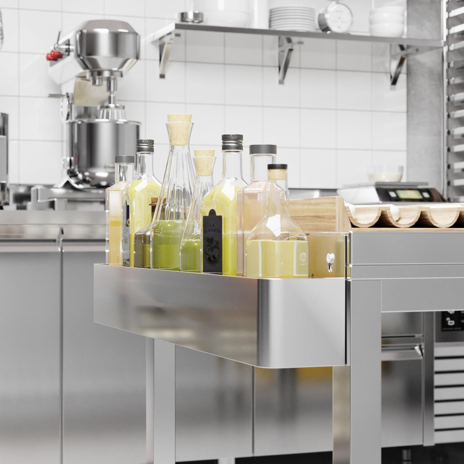 AmGood AmGood 32\" Single Tier Stainless Steel Speed Rail Rack for Commercial Bars, NSF