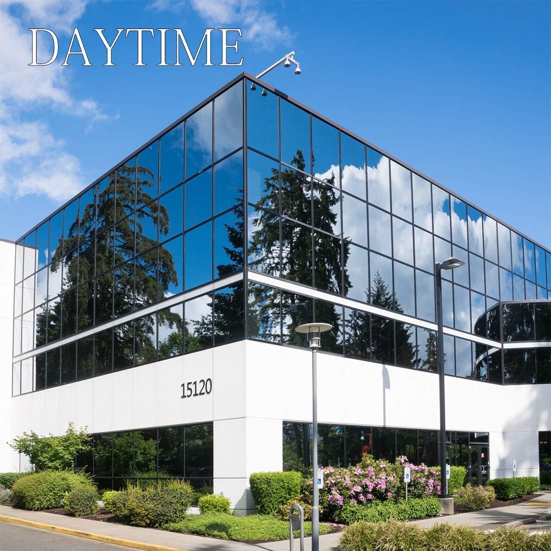 WPCTEV WPCTEV Window Film One Way Mirror Film Daytime Privacy Static Non-Adhesive Decorative Heat Control Anti UV Window Tint for Home and Office Silver 6 Mil 41.3 Inch x 8.2 Feet