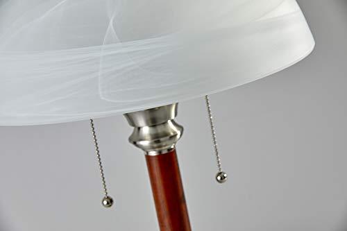 Adesso Adesso 4050-15 Lexington 22.5\" Table Lamp Lighting Fixture with Walnut Wood Body, Smart Switch Compatible Lamp. Home Improvement Equipment