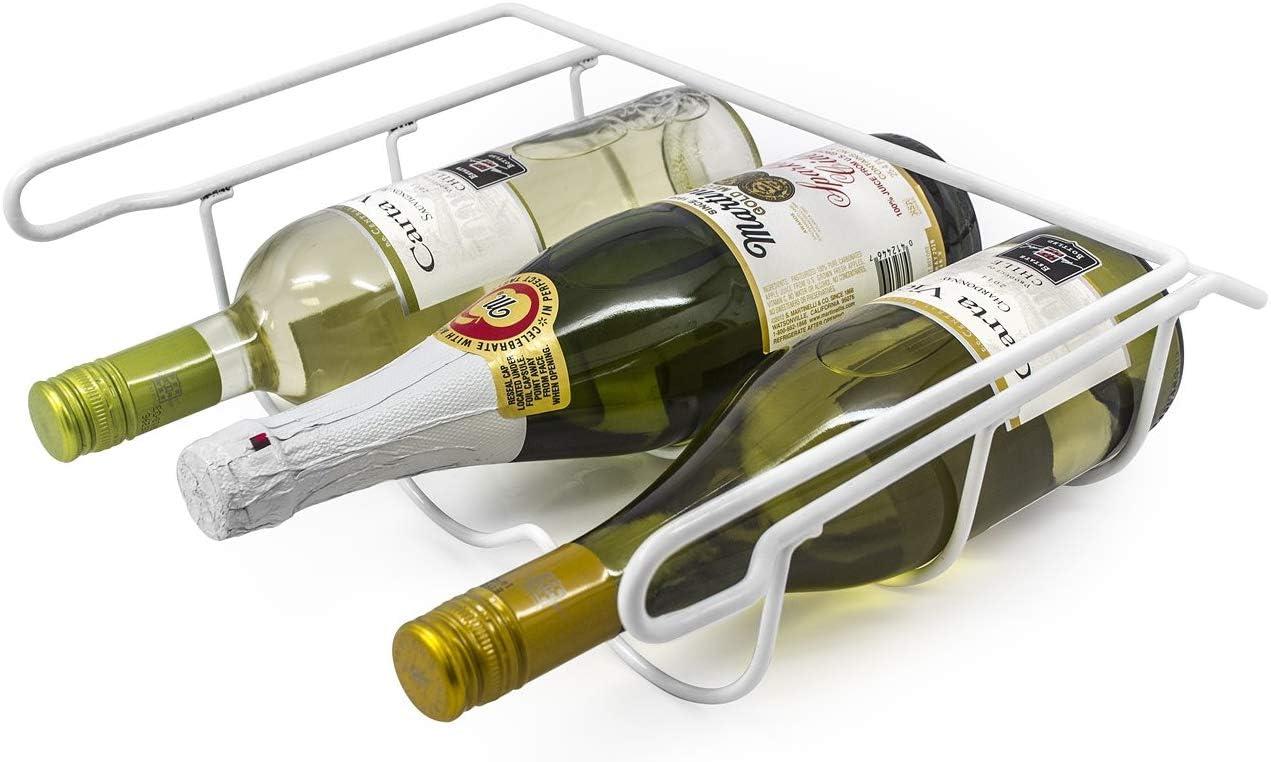 Sorbus Sorbus® Fridge Wine Rack- Refrigerator Bottle Rack Holds 3 Bottles of Your Favorite Wine or Drink Universal Bottle Holder Will Fit Most Fridges