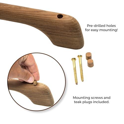 Whitecap Whitecap 62332 Teak Long Towel-Bar, Beige