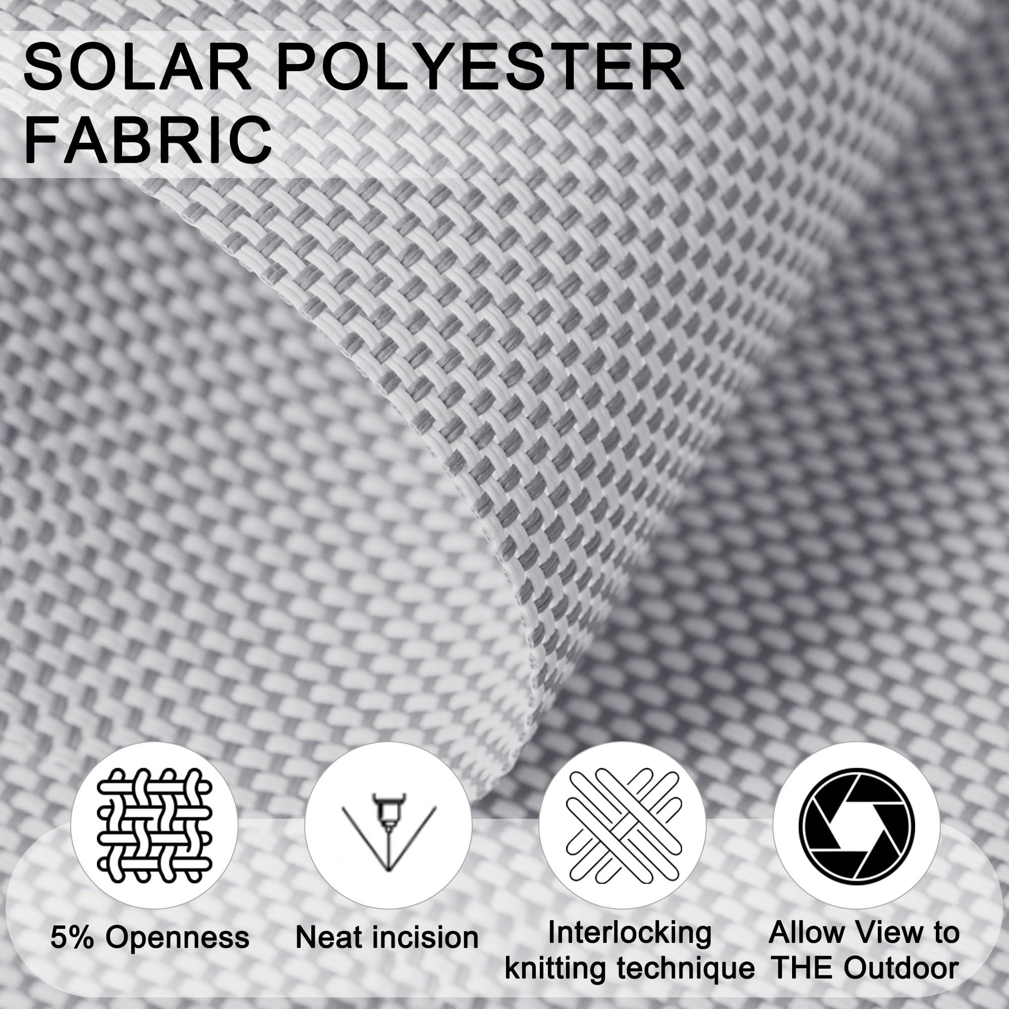 Sulugood Sulugood Light Filtering Roller Shades for Window 5% Openness Cordless Roller Blinds Solar Shades,UV Protection Fabric,Easy Installation Shades for Home, Hotel, Office,Gray.37 W x 64" H