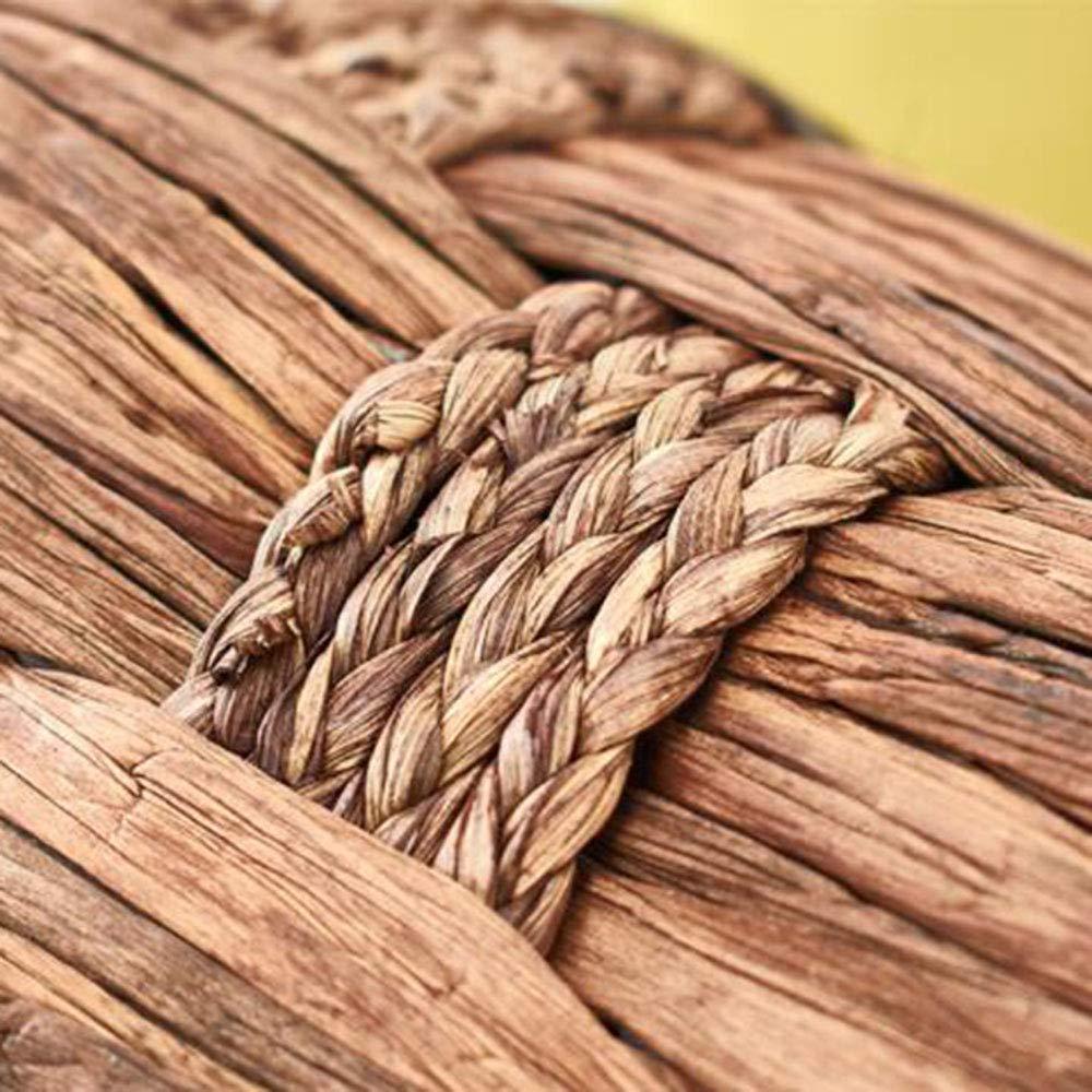 YKLL YKLL Trash Can Round Rattan Waste Basket,small Wicker Woven Storage Baskets,square Decorative Trash Can With Liner,office Waste Bin Recycle Bin For Cafe,home Trash Bin (D 17.5x17.5x21.5cm)