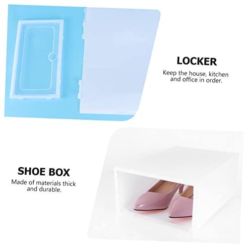 Zerodeko Zerodeko Plastic Shoe Containers 6pcs Stackable Shoe Storage Boxes Lids for Home