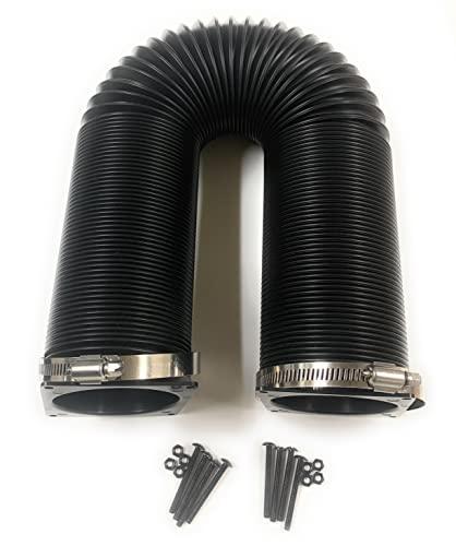 coolerguys Coolerguys Thermal Plastic Duct with End Caps for Electronics, Crypto Mining, RV Ducting (80mm Fan/3" 19.5-60")