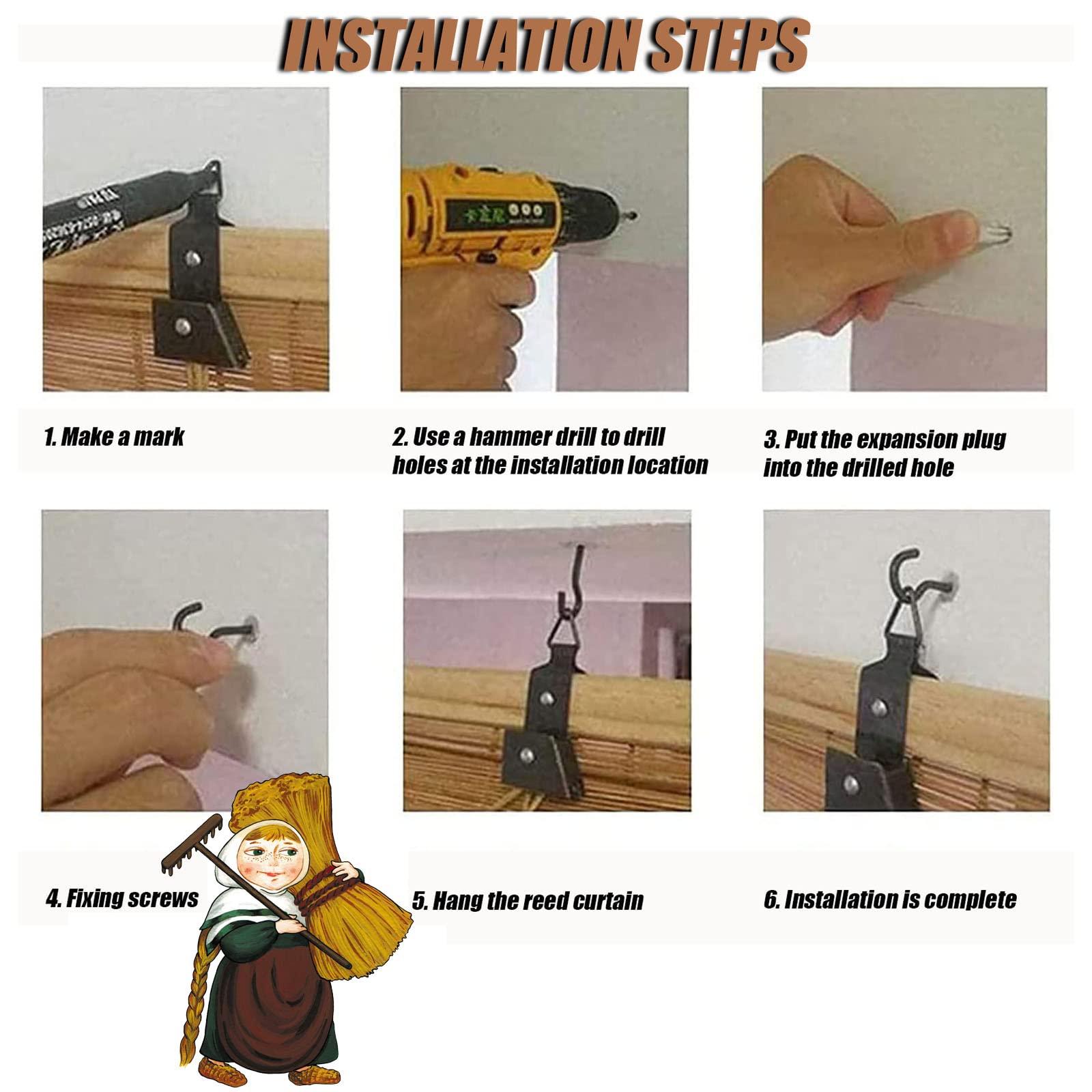 OCAZI Bamboo Roll Up Shades for Patio & Porch - Outdoor Bamboo Blinds 5363in Black