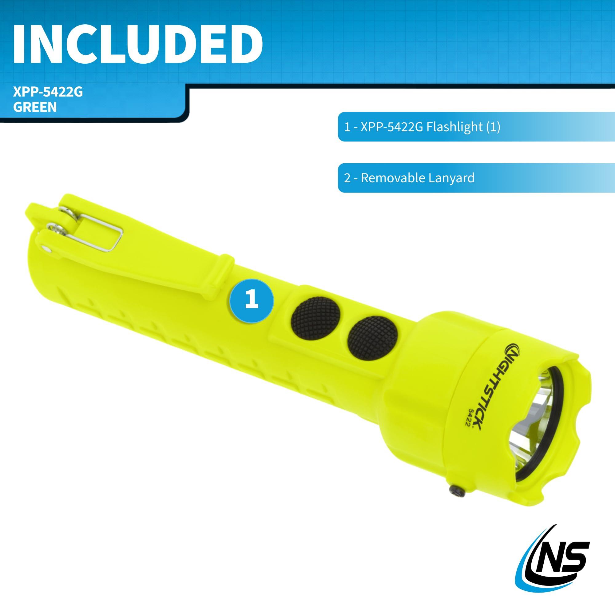 Nightstick Nightstick XPP-5422G 3 AA Intrinsically Safe Permissible Dual-Light Flashlight, Green