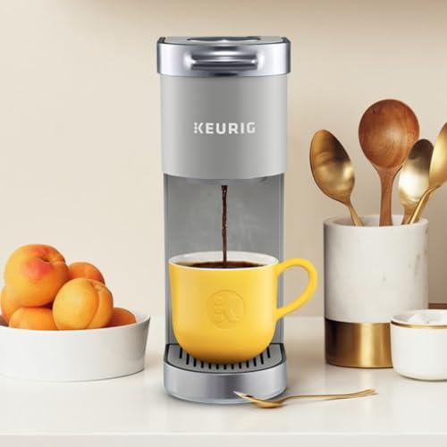 Keurig Keurig K-Mini Plus Single Serve K-Cup Pod Coffee Maker, with 6 to 12oz Brew Size, Stores up to 9 K-Cup Pods, Travel Mug Friendly, Studio Gray