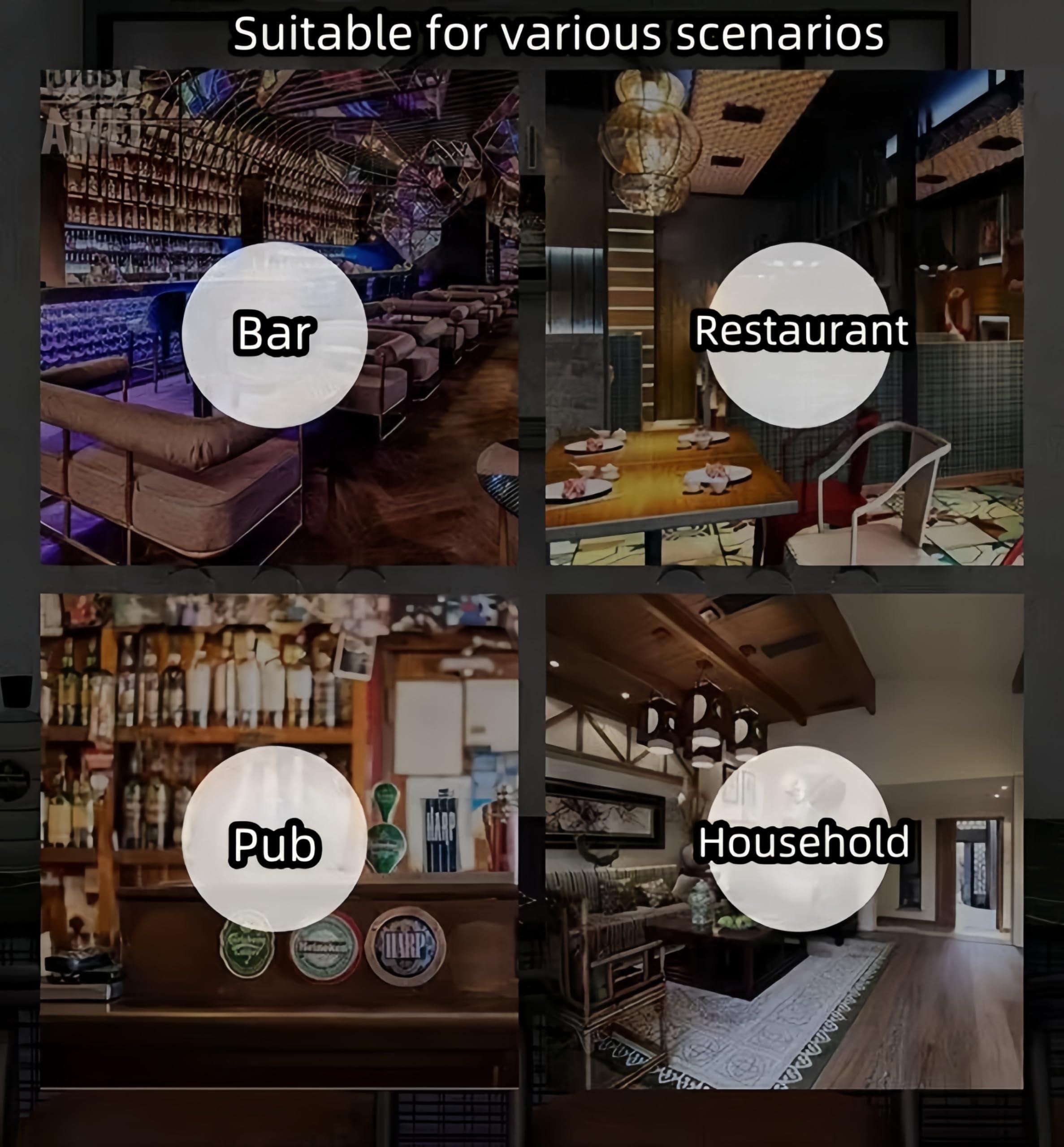 HFTUW HFTUW Industrial Wall Mounted Wine Rack, 5-Tier Rustic Metal Floating Shelves, Large Capacity Wall Bar Shelves for Liquor Bottles for Home Bar & Dining Room, Walnut(Without Lights, 120cm/47in)