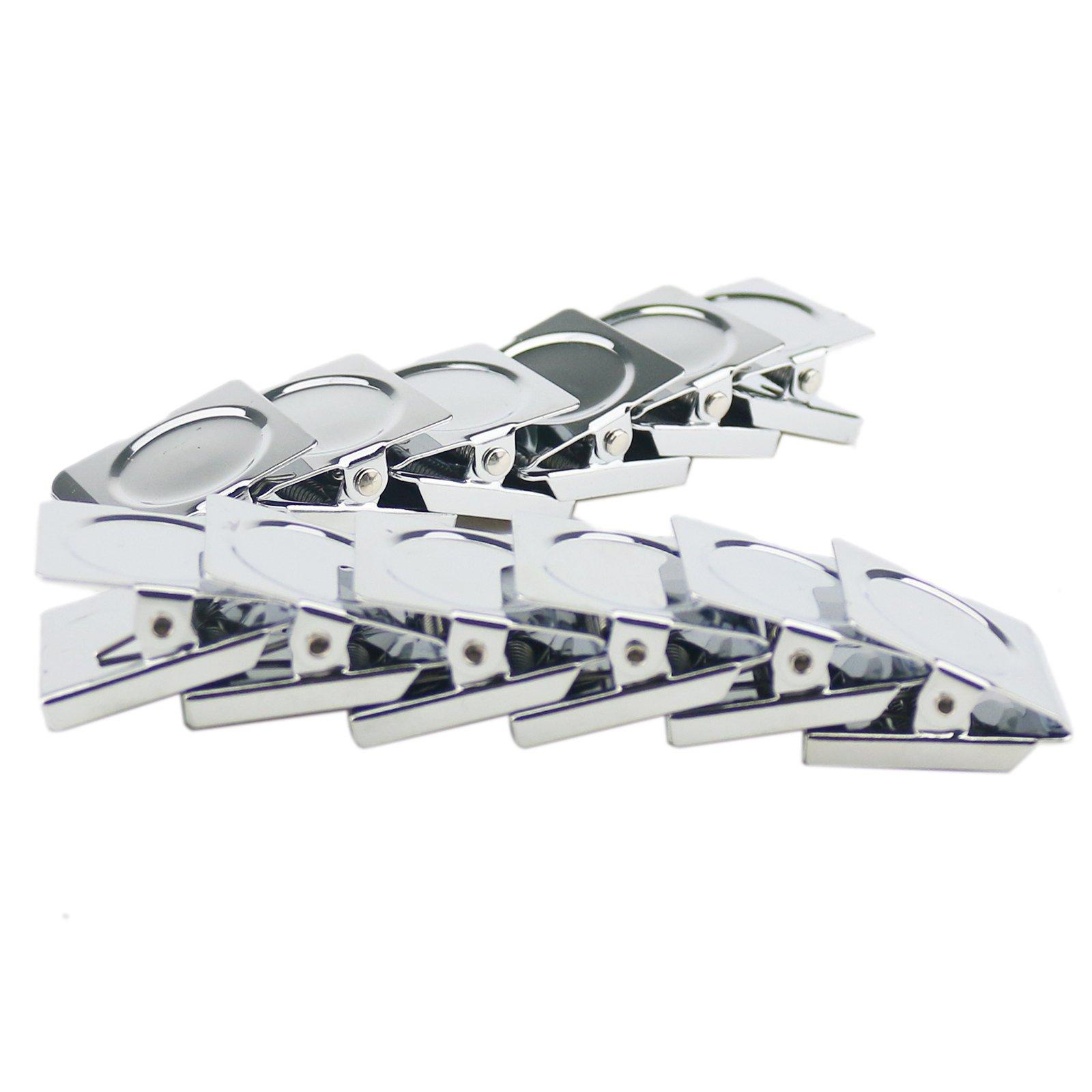 Ogrmar Ogrmar Metal Clip 1.2\"-12 Pack Refrigerator Whiteboard Wall Magnetic Memo Metal Clip (1.2\")