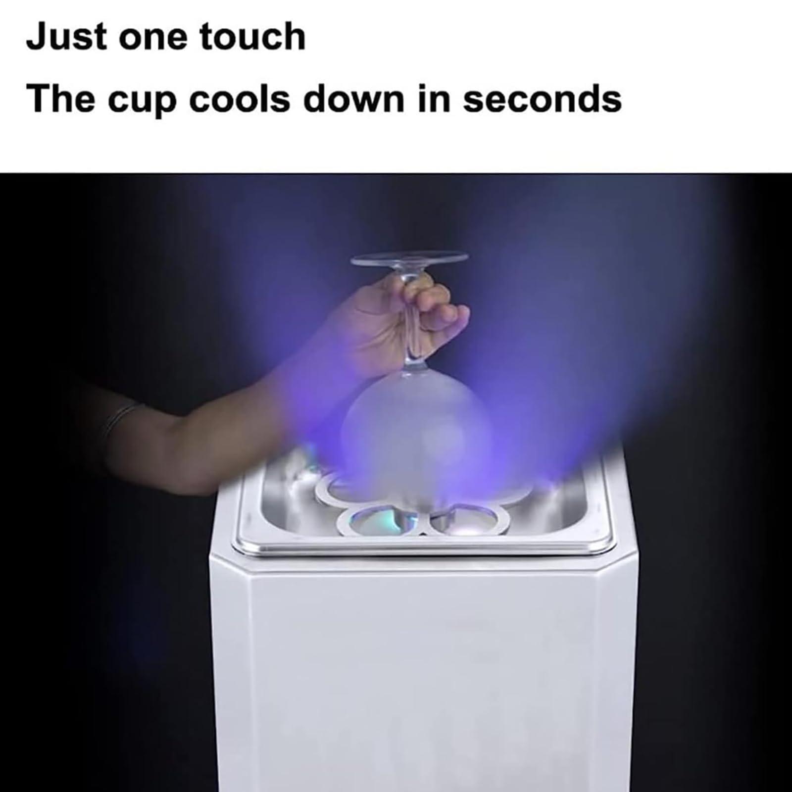 oiakus oiakus Co2 Glass Froster, Glass Chiller for Cups and Glasses, Instant Drink Chiller for Cocktail, Beer, Mixed Drinks, Wine Glass Chiller for Bar, Restaurant, Kitchen