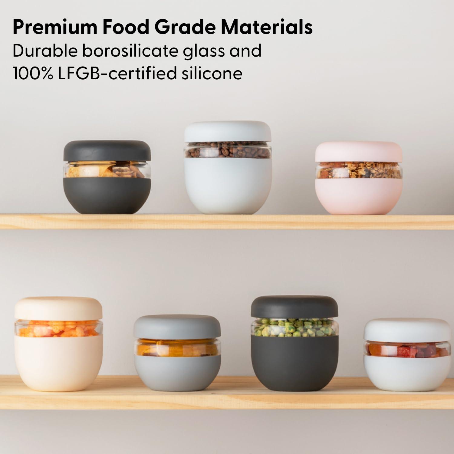 W&P W&P Porter Seal Tight Glass Food Storage Container with Lid, Terrazzo Cream 16oz, Leak & Spill Proof Meal Prep Container, Microwave & Dishwasher Safe, Borosilicate Glass