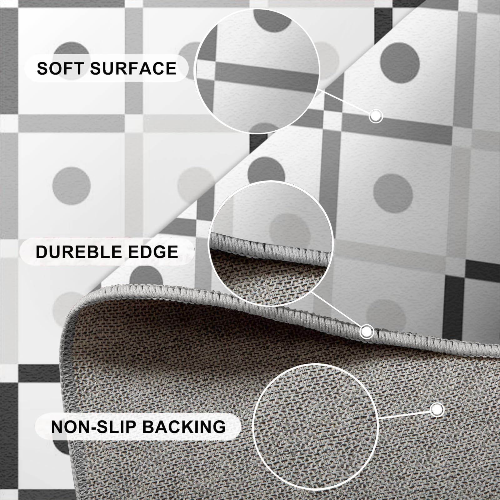 BUPEKEQ BUPEKEQ Classroom Rug 8x10 Bohemian Lines Living Room Rug, Gradients Geometric Plaid Retro Rug, Front Door Decor Rug Machine Washable Non Shedding Non Slip Low Pile for High-Traffic Living Room