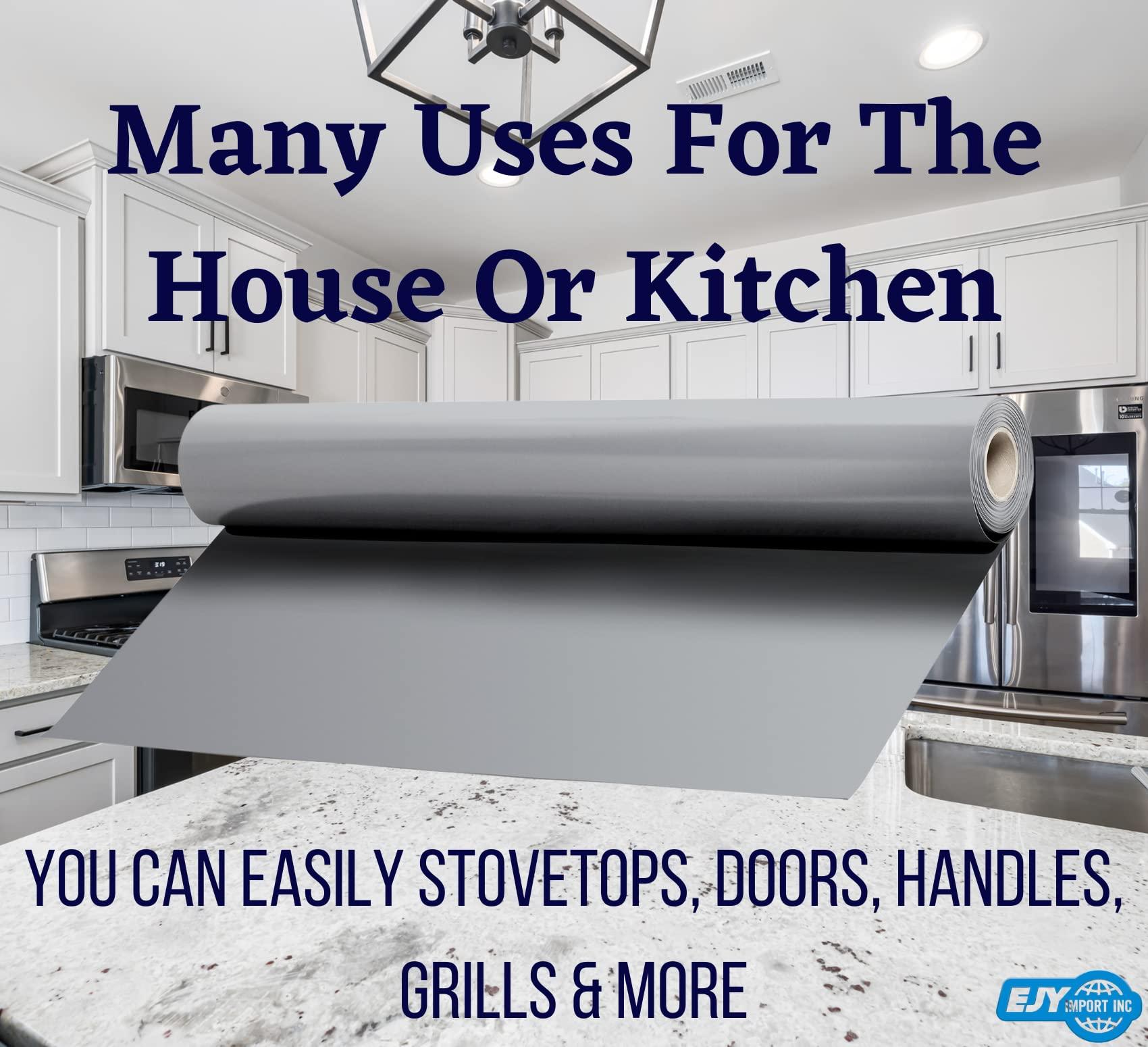 EJY IMPORT EJY IMPORT 18 x 500 Feet Heavy Duty Aluminum Foil Wrap | Commercial Grade for Food Service Industry | Aluminum Silver Foil for Cooking, Baking, Roasting, BBQ & Parties | 18\"x 500 Feet Long. (1)