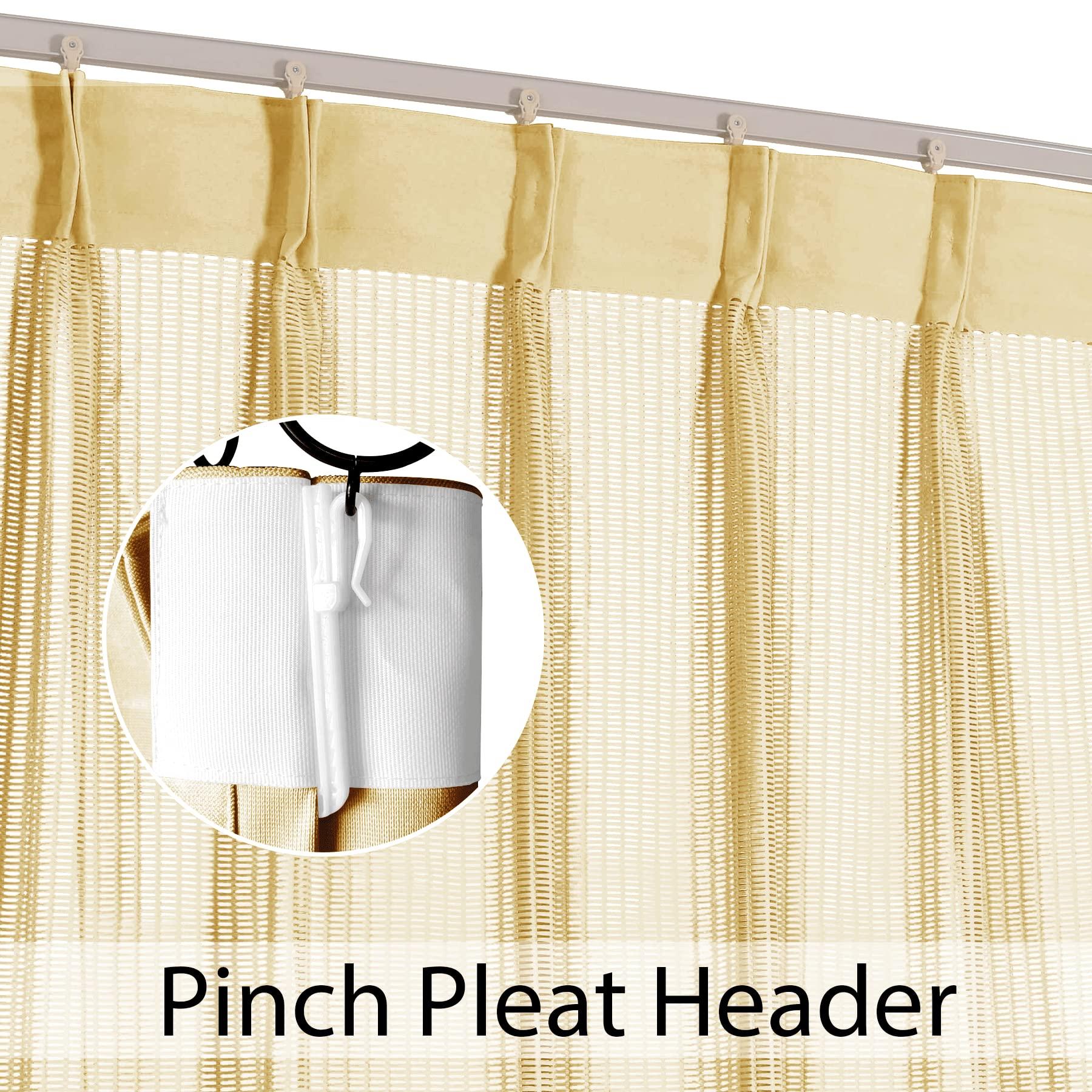 Fcosie Fcosie Room Divider Privacy Cubicle Curtain Hospital Curtain Pinch Pleated Top for Hospital Medical Clinic Basement Space Divider Curtains - Hooks Included - 1 Panel - 10ft Wide x 7ft Long - Orange