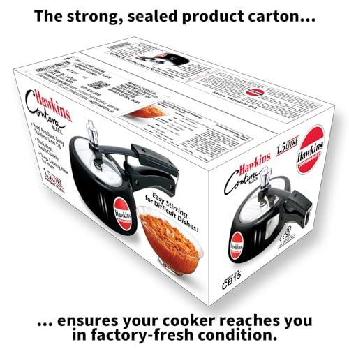HAWKINS Hawkins Contura Black 1.5 litre Pressure Cooker