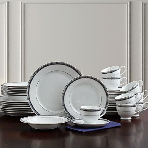 Mikasa Mikasa Platinum Crown Cobalt 40-Piece Dinnerware Set, Service for 8