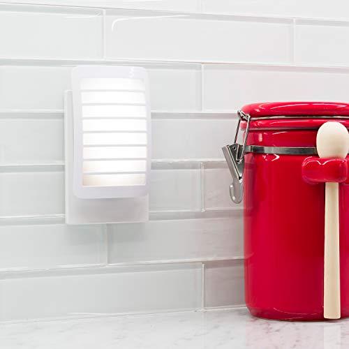 GE GE CoverLite Automatic LED Night Light, White Finish, Plug-In, Soft White, Dusk to Dawn Sensor, Energy-Efficient, Ideal for Hallways, Kitchens, Bathrooms, Bedrooms, Offices, 37300