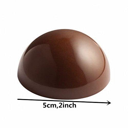 Goldbaking Goldbaking Ball Chocolate Mold Ball Polycarbonate Mould Chocolate Mold Hot Chocolate Bomb (Middle 2inch)