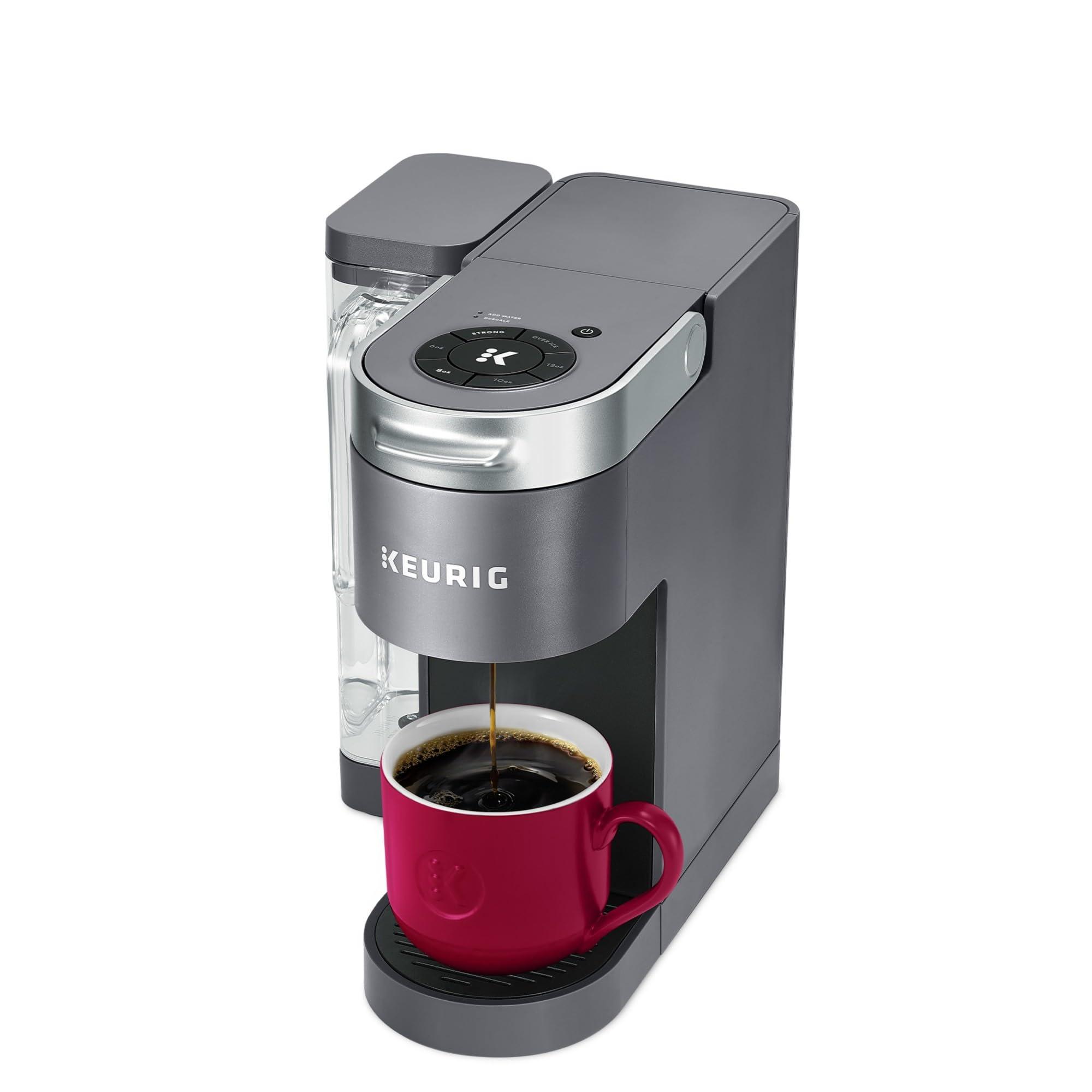 Keurig Keurig K-Supreme Single Serve K-Cup Pod Coffee Maker, MultiStream Technology, 4 Brew Sizes, 66oz Dual-Position Removable Reservoir, Gray