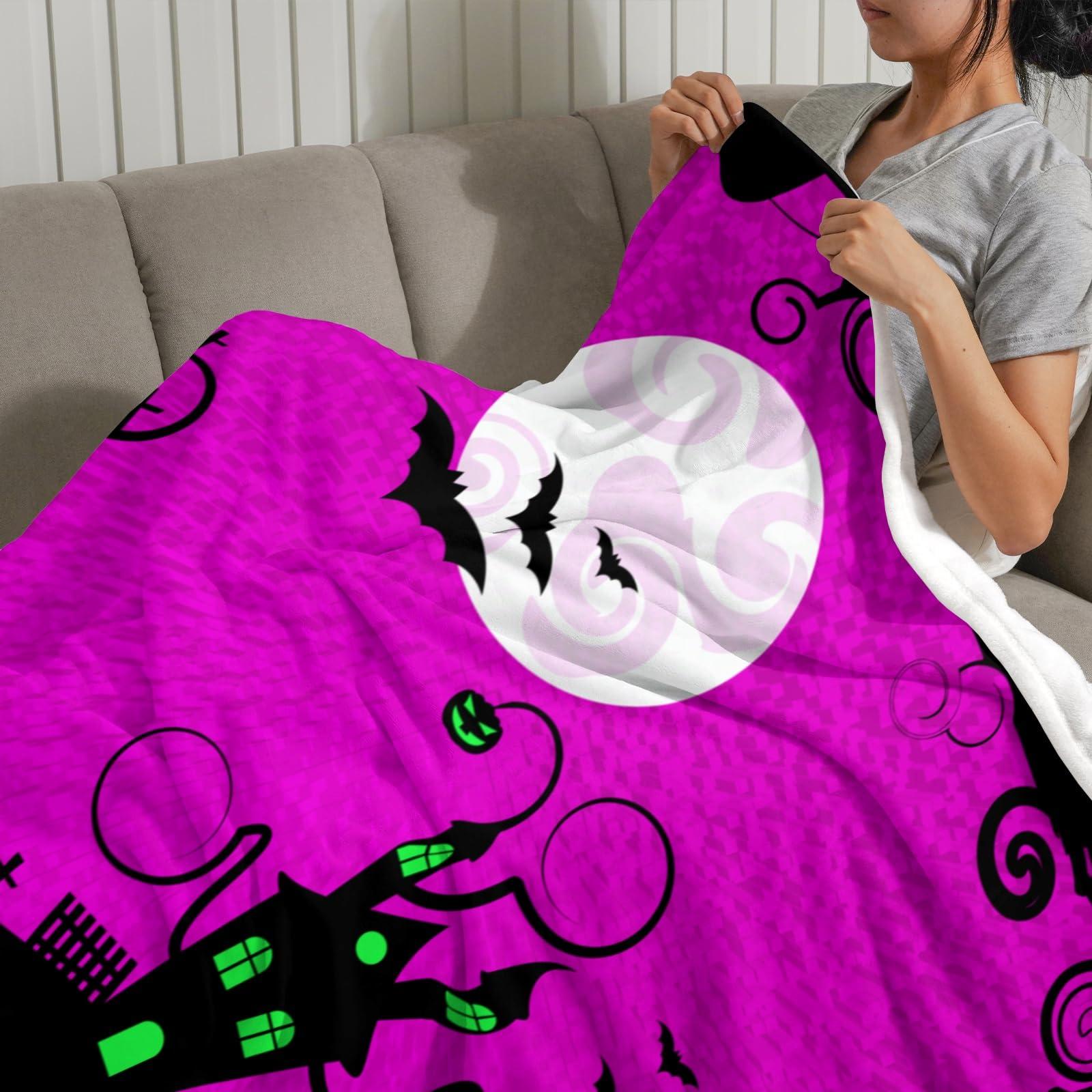 Customization of lover Custom Halloween Blanket Personalized Halloween Blanket with Name Picture Halloween Throw Blanket for Kids with Pumpkin Ghost