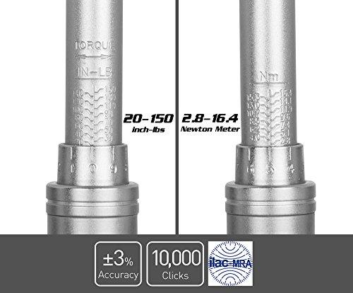 Capri Tools Capri Tools 31200 30-150 Inch Pound Industrial Torque Wrench, 1 4" Drive, Matte Chrome