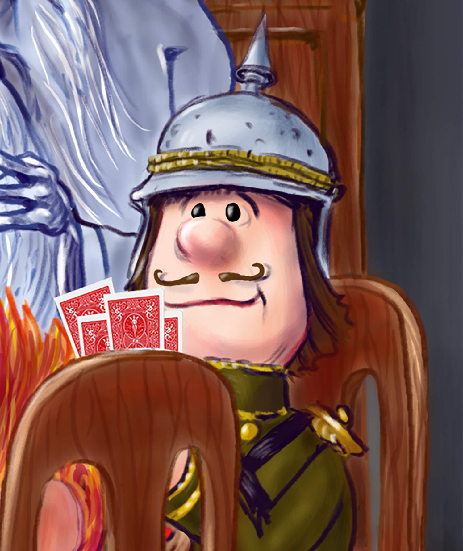 Generic Christmas Characters Playing Cards: Holiday Characters meet Dogs Playing Poker Cartoon Signed Print Wall Art, Southworth Heavy Linen Paper