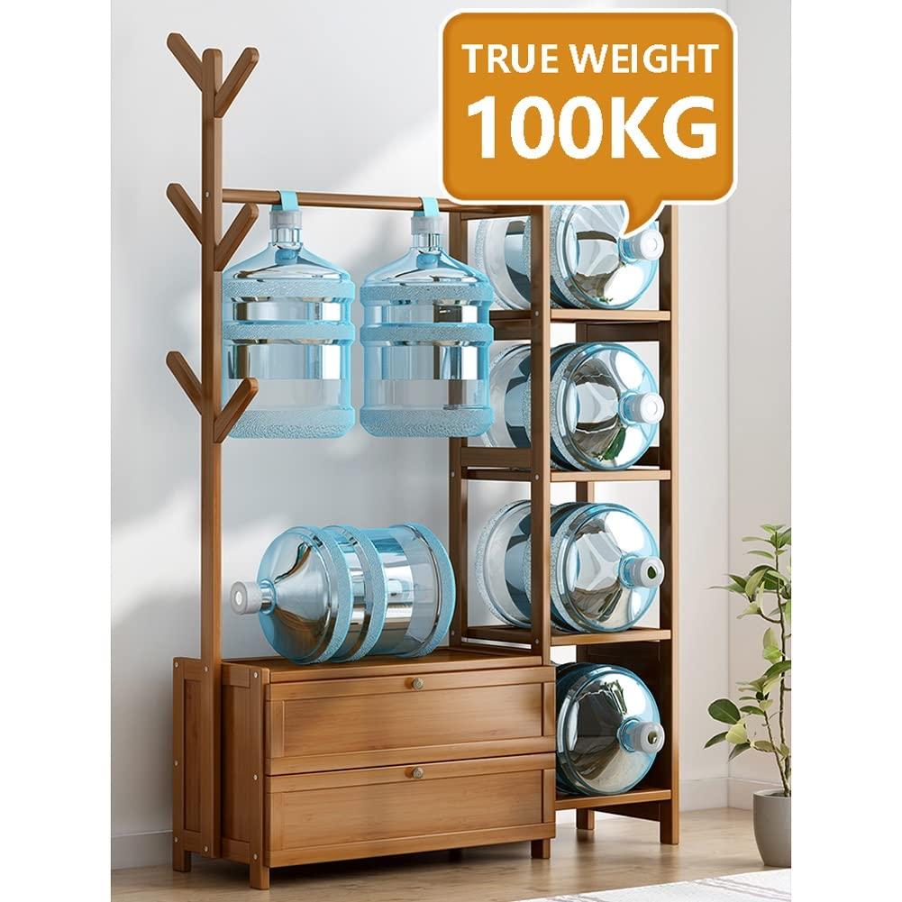 HomeLoft Basics Wooden Coat Stand, Free-Standing Garment Rack, Clothings Organizer, Storage Shoe Rack, 80X30X138CM