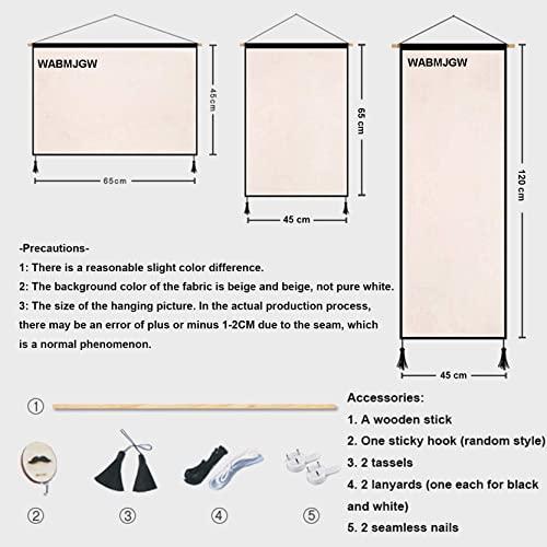 ThAyLa Handmade Tassel Wall Tapestry, Tassel Tapestry Wall Hanging Dunhuang Flying Fairy,small Wall Tapestries with Tassels,Cotton Linen Fabric Wall Art Tapestry for Dining Room Office,P-45x65cm (Color : L