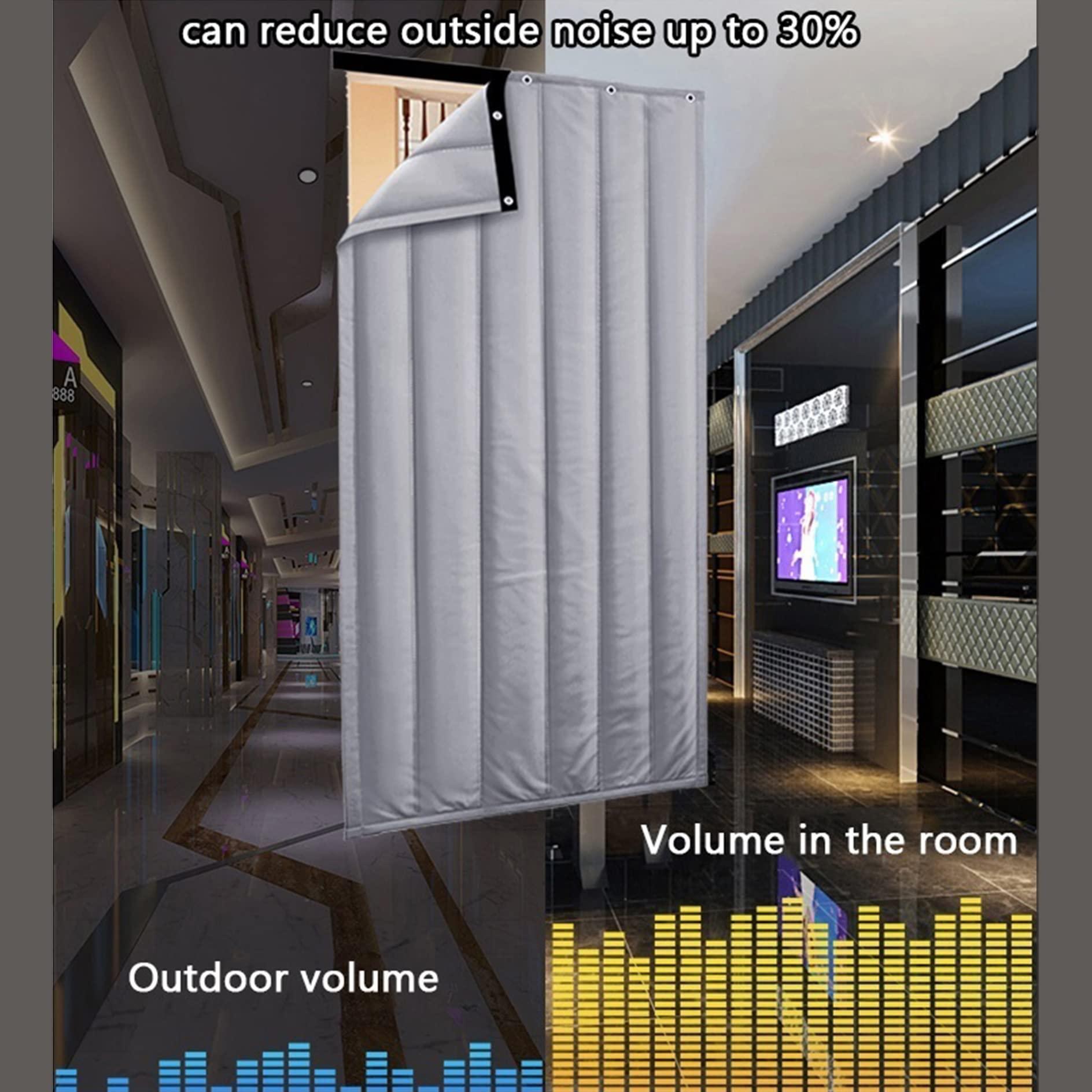 SYTH SYTH Soundproof Curtains Noise Cancelling Thermal Insulation Drapes Blackout Room Dividers,Sound Proof Curtain for Window,Doorway for Front Door Bedroom Privacy Panel Interior Temporary Cover