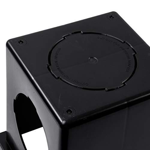 NDS NDS Square Catch Basin Drain Kit with 2-Opening Catch Basin, Black Plastic Grate, 2 Outlet Adapters, & 1 Outlet Plug, 12 in.