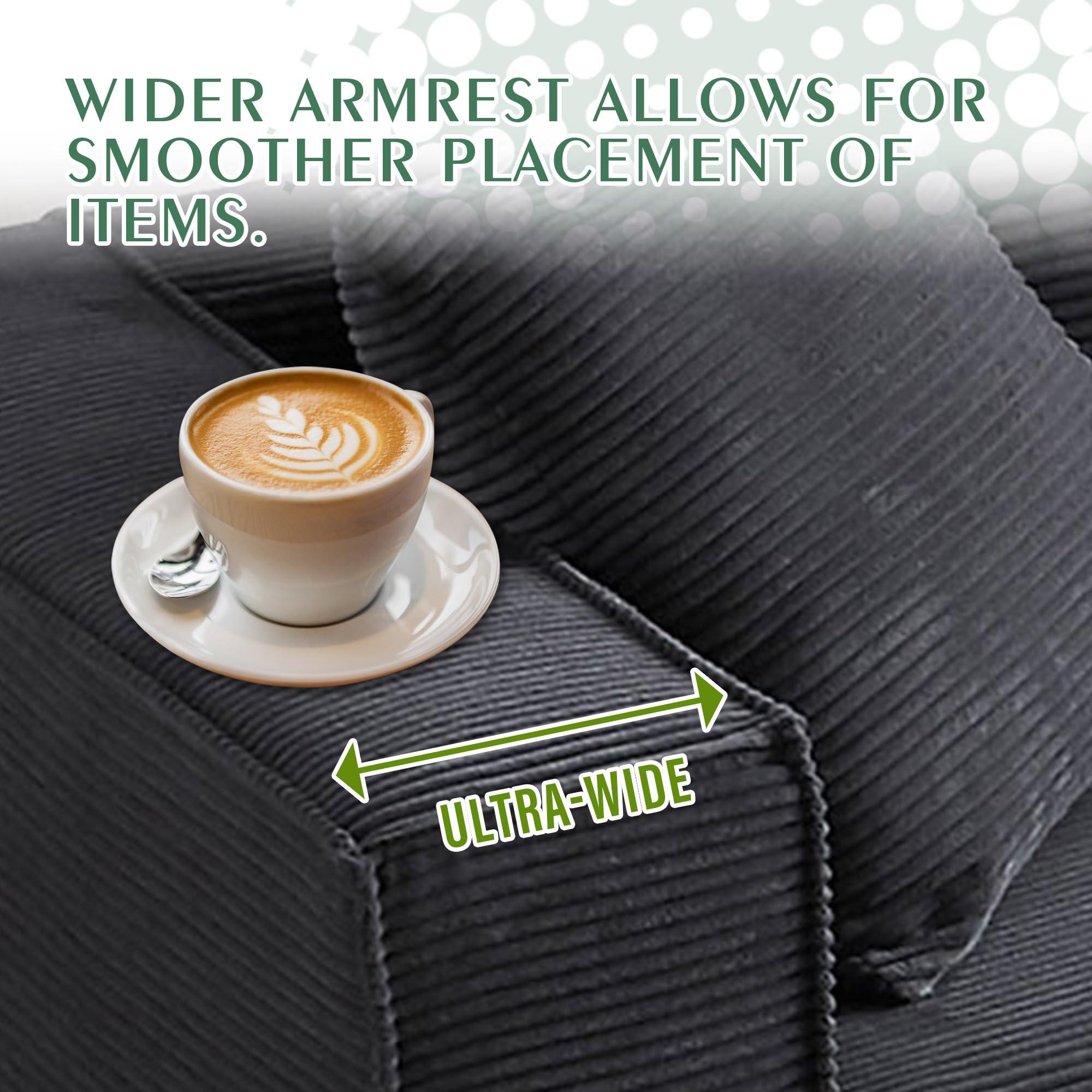 LIFEISLE LIFEISLE Modern Corduroy Sofa for Living Room Lounge Sofa Comfy Couch with 5 Matching Pillows Lazy 3 Seater Sofa for Home Apartment