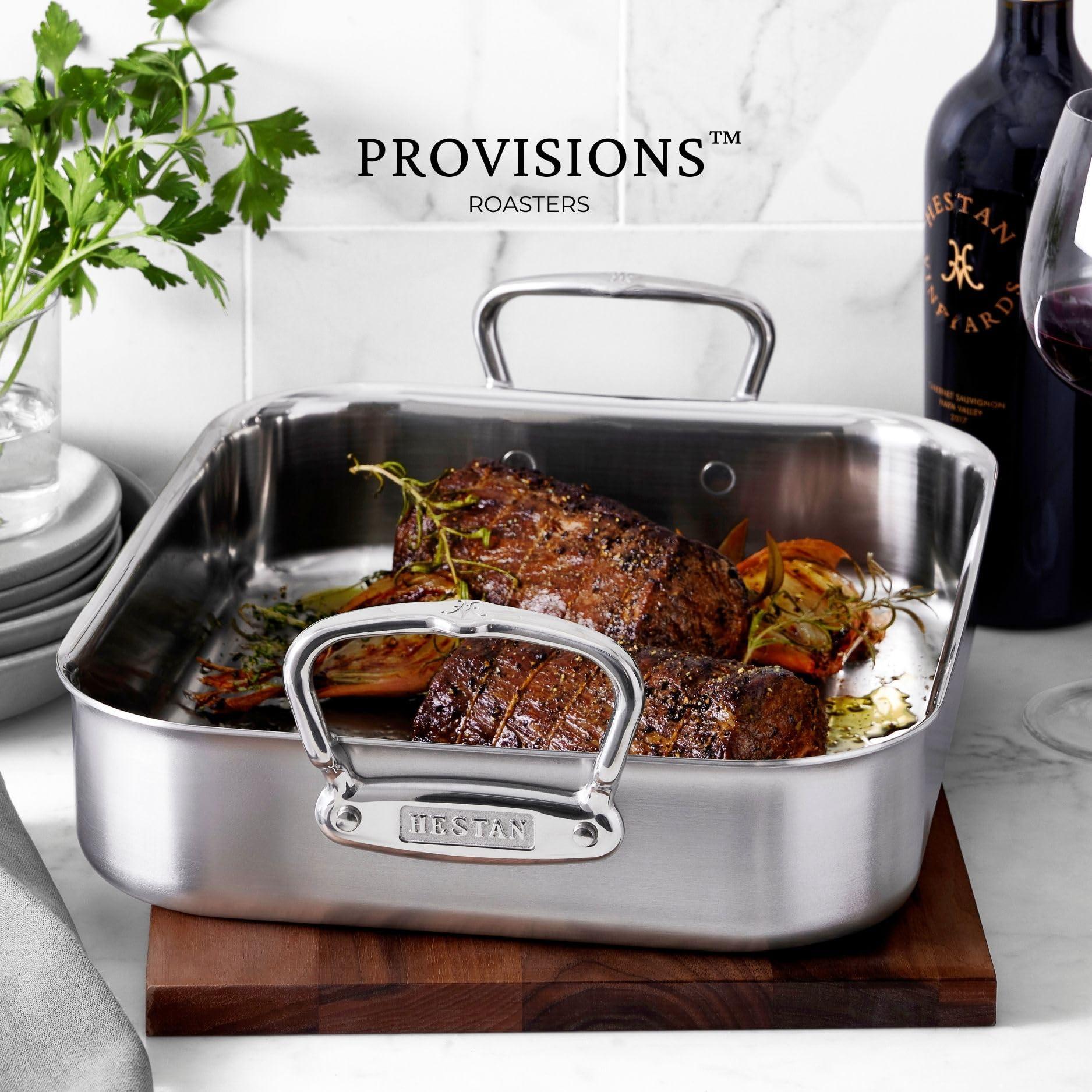 Hestan Hestan - Stainless Steel Classic Roaster with Rack, Induction Cooktop Compatible